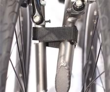 folding bicycle binding straps for securing wheels